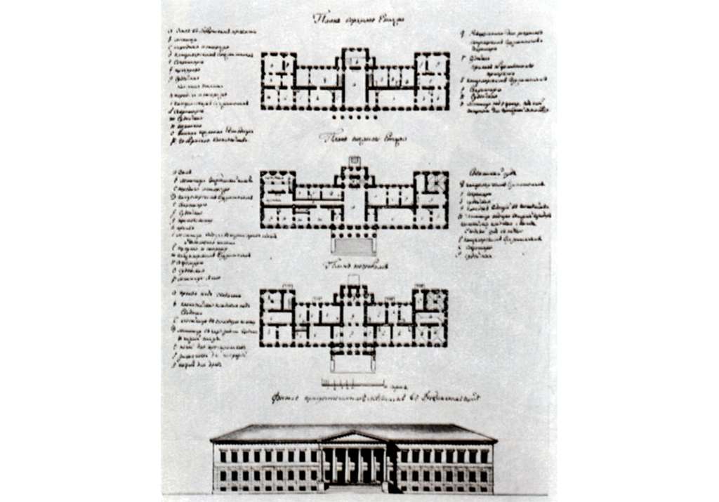 Типовое здание присутственных мест для губернского города (А. Д.Захаров, 1803)